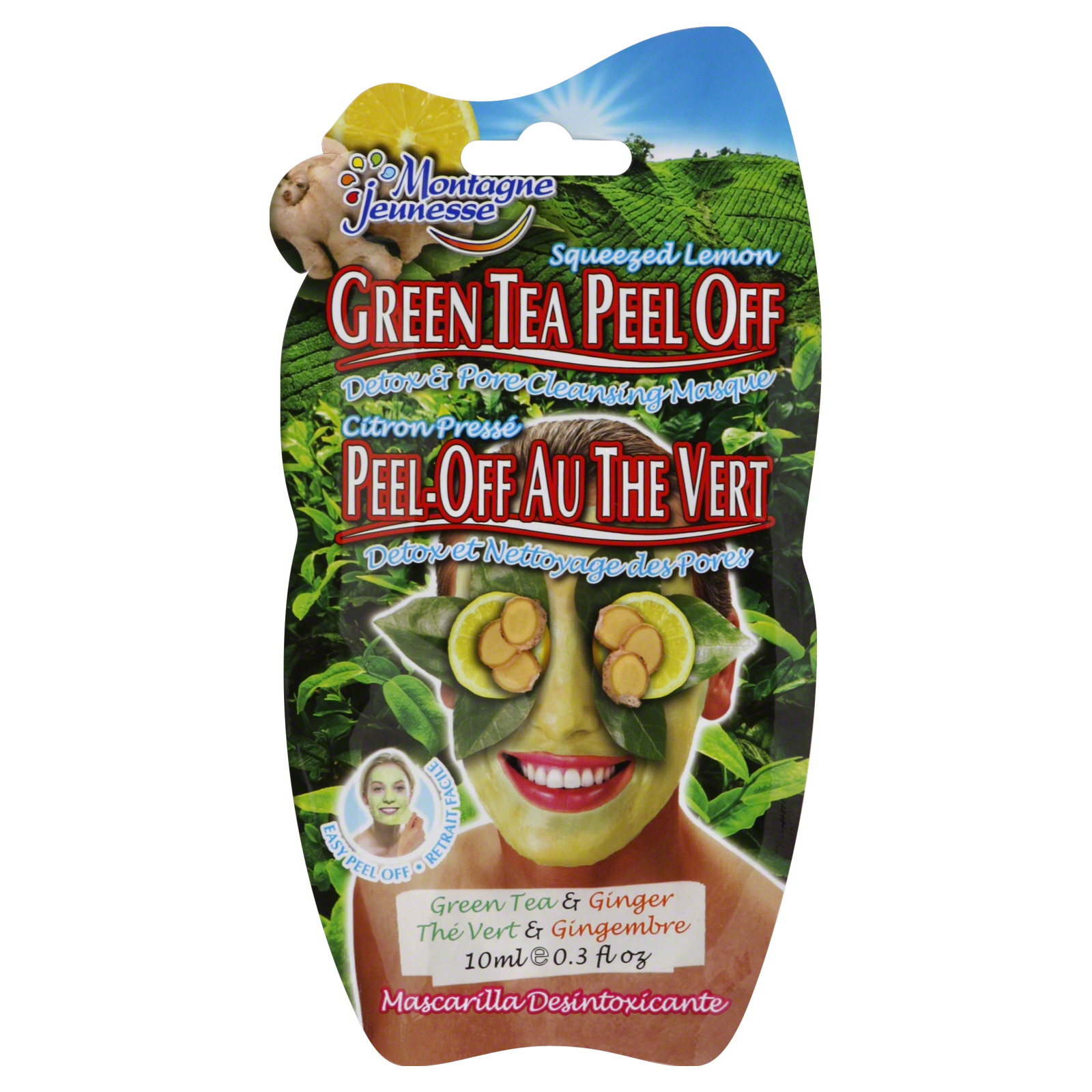 Montagne Jeunesse Masque, Detox & Pore Cleansing, Green Tea Peel Off, Squeezed Lemon, 0.3 fl oz (10 ml) at Kmart.com