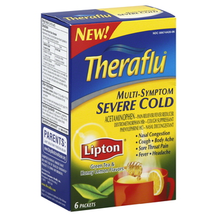 Theraflu Severe Cold, Multi-Symptom, Packets, Green Tea ...