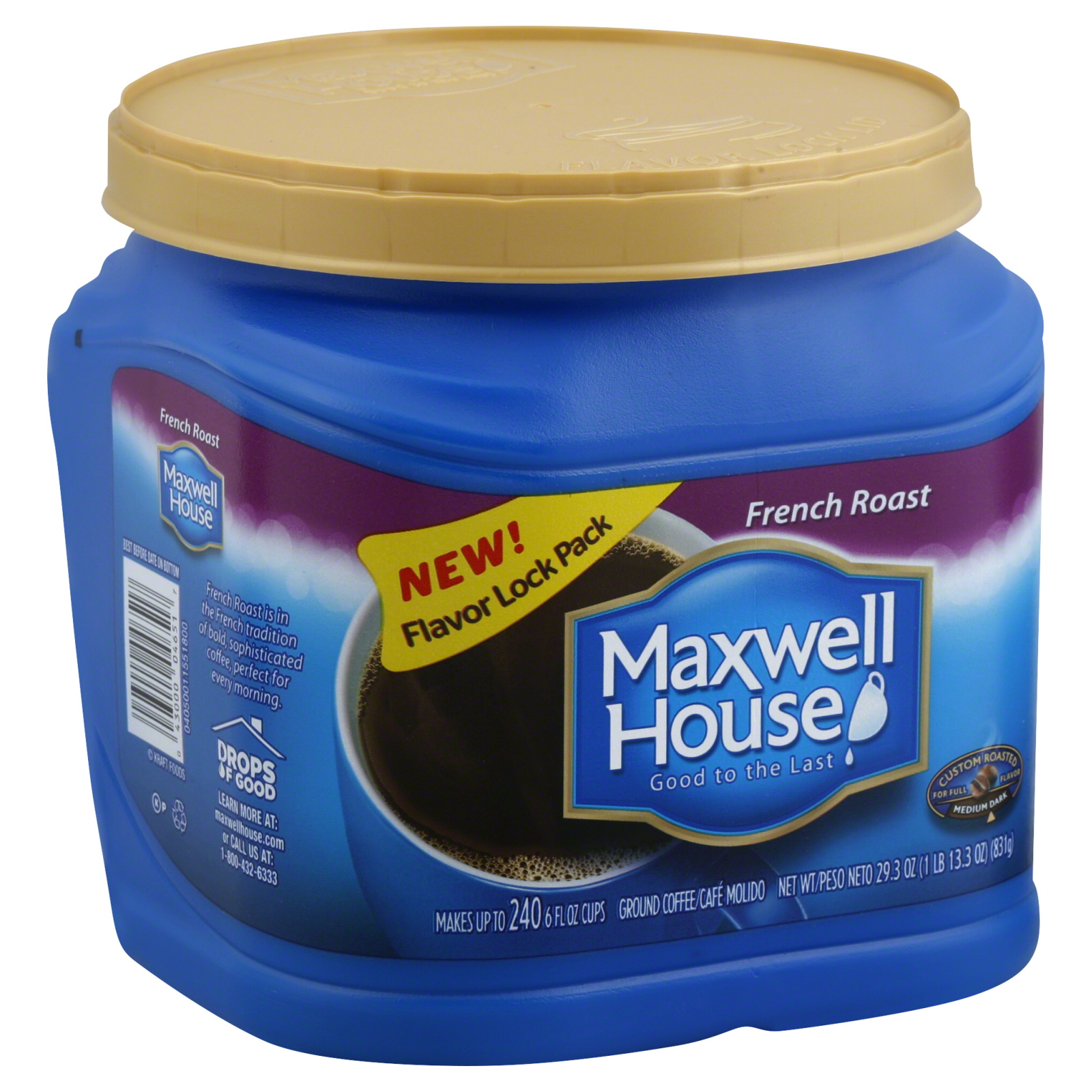Maxwell House Coffee, Ground. Medium Dark, French Roast, 29.3 oz (1 lb 13.3 oz) 831 g at Kmart.com
