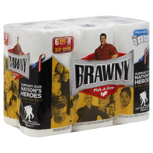 brawny paper towels 6 rolls