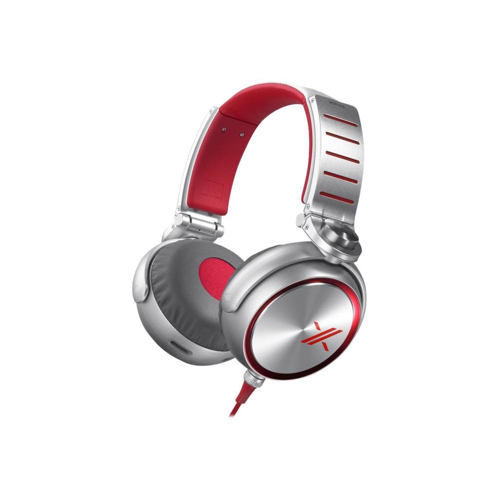 MDR-X10/RED X Premium On-Ear Headphones with In-line Apple Control and Mic (Red/Silver)