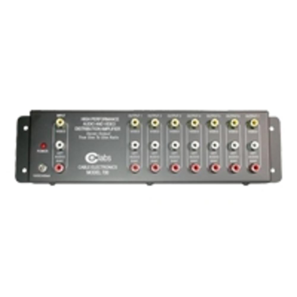 C2G 7-Output RCA Audio/Video Distribution Amplifier - DVD Player, A/V Receiver, Monitor, TV, Tuner Compatible - RCA Composite V