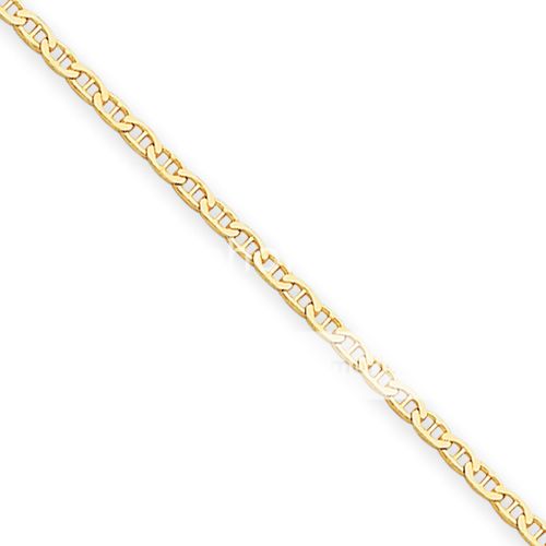 Fusion Gold Chains 14k Yellow Gold 1.5mm Polished Anchor Link Chain Necklace 14 inches