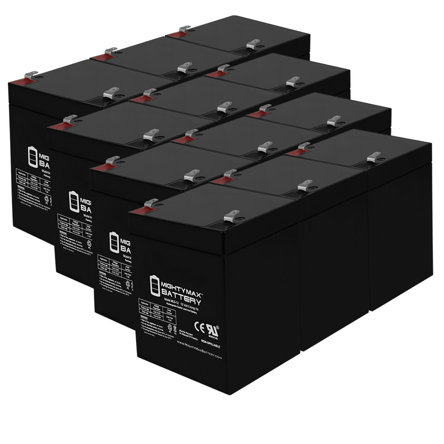 Honeywell Remclient2yr Remclient With Years Mainten Mighty Max Battery 12v 5ah For Honeywell Vista 15psia Security System 12 Pack