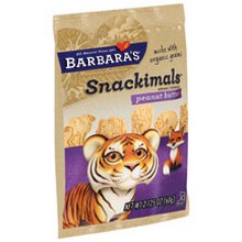 BARBARA'S, SNACKIMALS, COOKIES, PEANUT BUTTER, PEANUT BUTTER