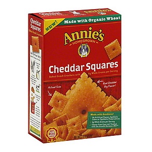 ANNIES HMGRWN ORG BKD SNCK CRACKERS CHDR SQUARES