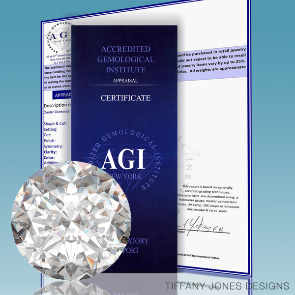 0.62 Carat Total I-VS2 Excellent AGI Certificate Round Natural Diamond 14K White Gold 3-Prong Solitaire Earrings
