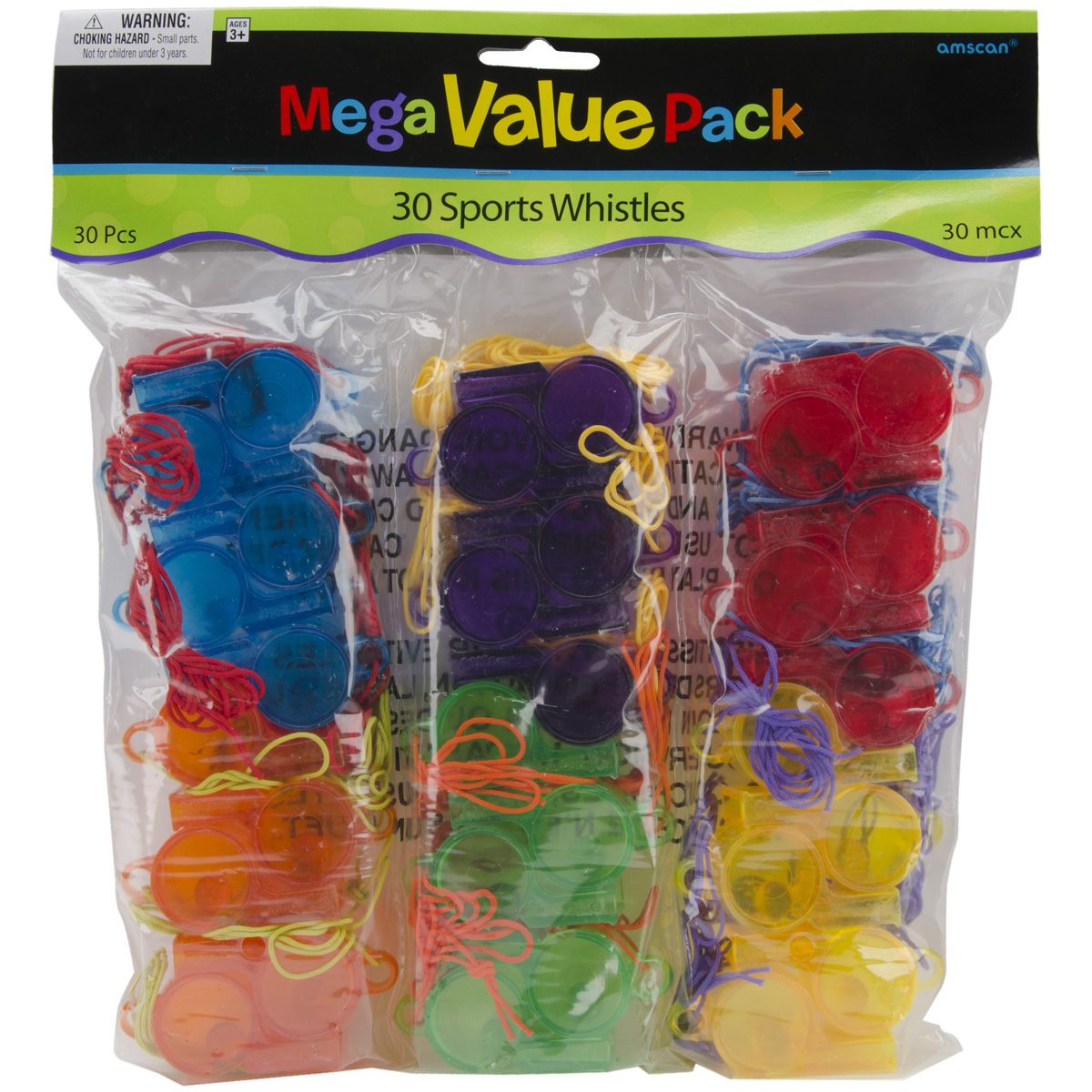 UPC 048419932901 product image for Sports Whistle Mega Value Pack Party Favors 30/Pkg AMSCAN 392657 | upcitemdb.com