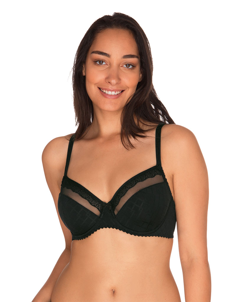 SANS COMPLEXE 709513 Allure Black Non-Padded Underwired Full Cup Bra