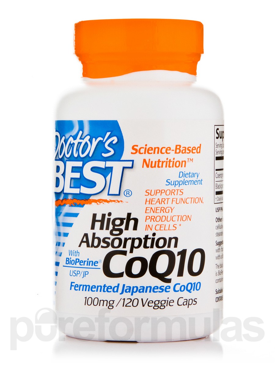 UPC 753950001886 product image for High Absorption CoQ10 with BioPerine 100 mg 120 Veggie Capsules by Doctors Best | upcitemdb.com