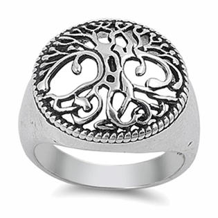 Prime Pristine .925 Sterling Silver Tree Of Life Fanshion Band Ring ... Prime Pristine .925 Sterling Silver Tree Of Life Fanshion Band Ring ...