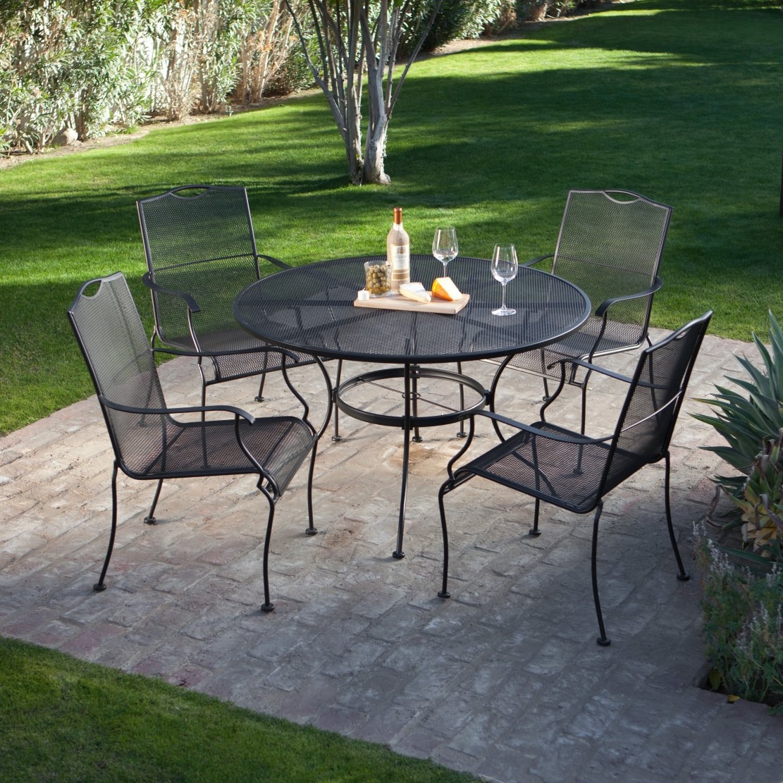 5 Piece Wrought Iron Patio Furniture Axondirect 5 Piece Wrought Iron Patio Furniture Dining Set Seats 4