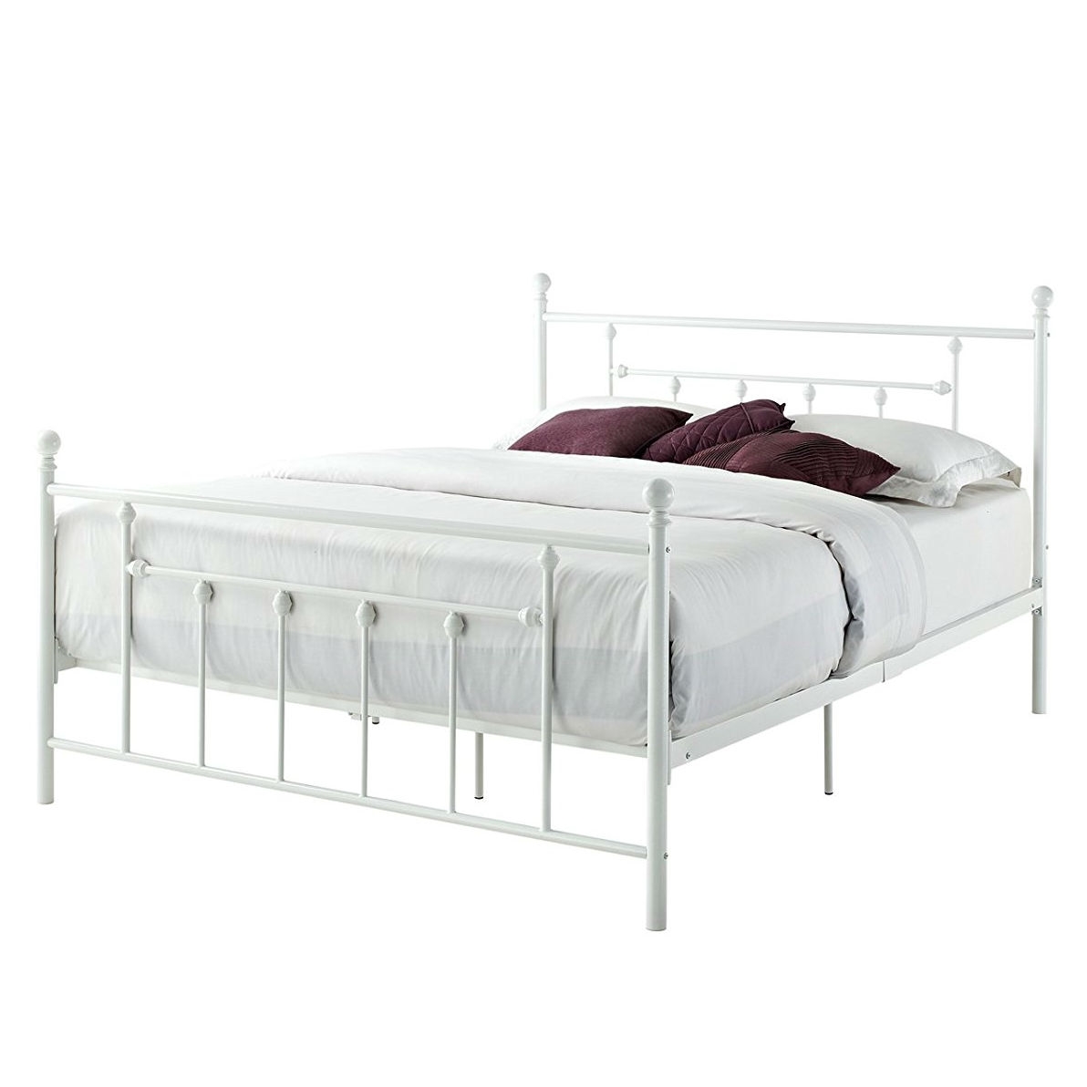 axondirect queen size white metal platform bed frame with headboard and footboard - Platform Queen Bed Frame axondirect queen size white metal platform bed frame with headboard and footboard - Platform Queen Bed Frame
