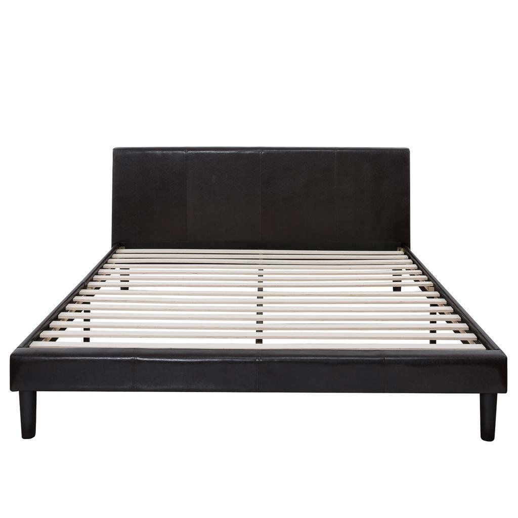 axondirect king size faux leather platform bed frame with headboard in espresso - Platform Bed Frame King Size axondirect king size faux leather platform bed frame with headboard in espresso - Platform Bed Frame King Size