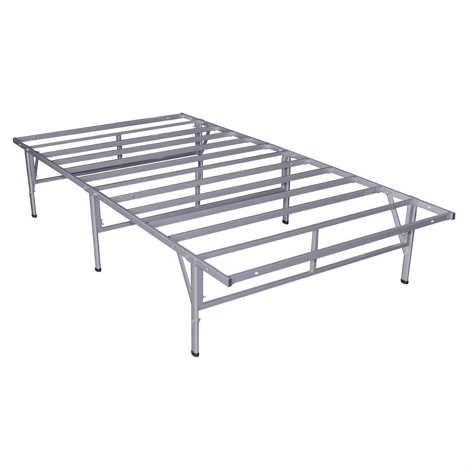 axondirect twin size steel platform bed frame in silver grey metal finish - Twin Size Platform Bed Frame axondirect twin size steel platform bed frame in silver grey metal finish - Twin Size Platform Bed Frame