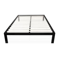 axondirect full size simple black metal bed frame platform with wooden slats - Platform Full Size Bed Frame axondirect full size simple black metal bed frame platform with wooden slats - Platform Full Size Bed Frame