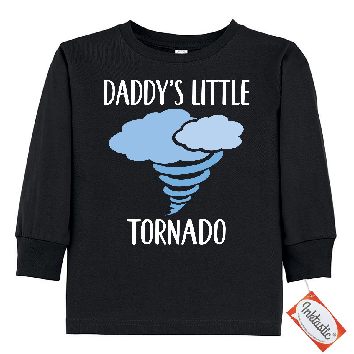 Inktastic Daddy's Little Tornado Toddler Long Sleeve T-Shirt Boys Baby Boy Kids