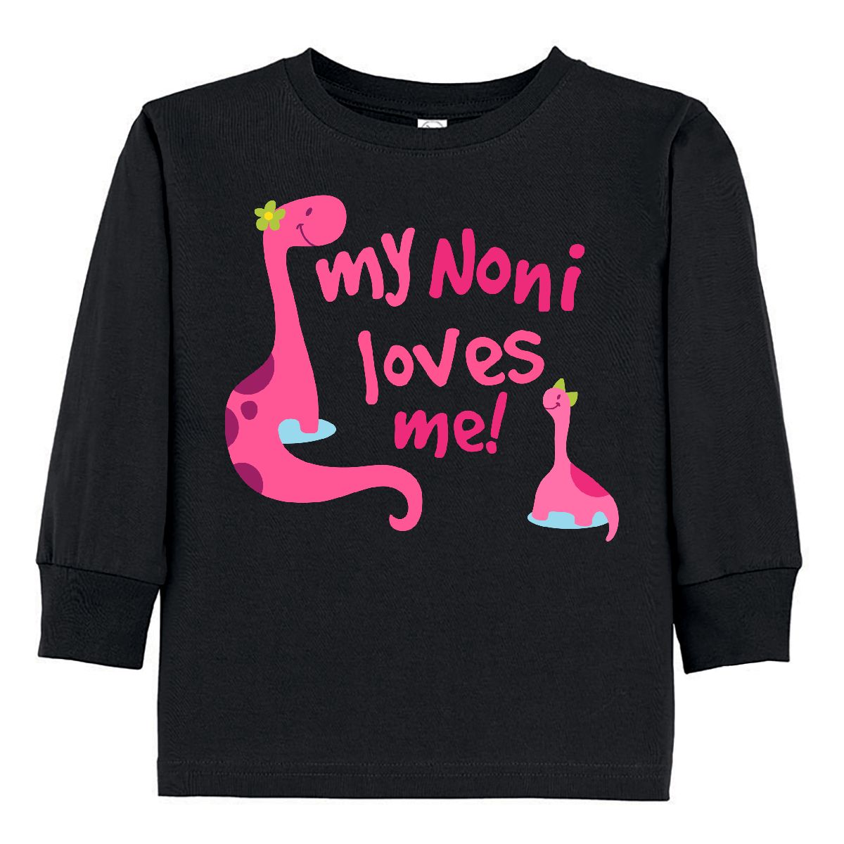 Inktastic My Noni Loves Me Toddler Long Sleeve T-Shirt Grandma Granddaughter Hws