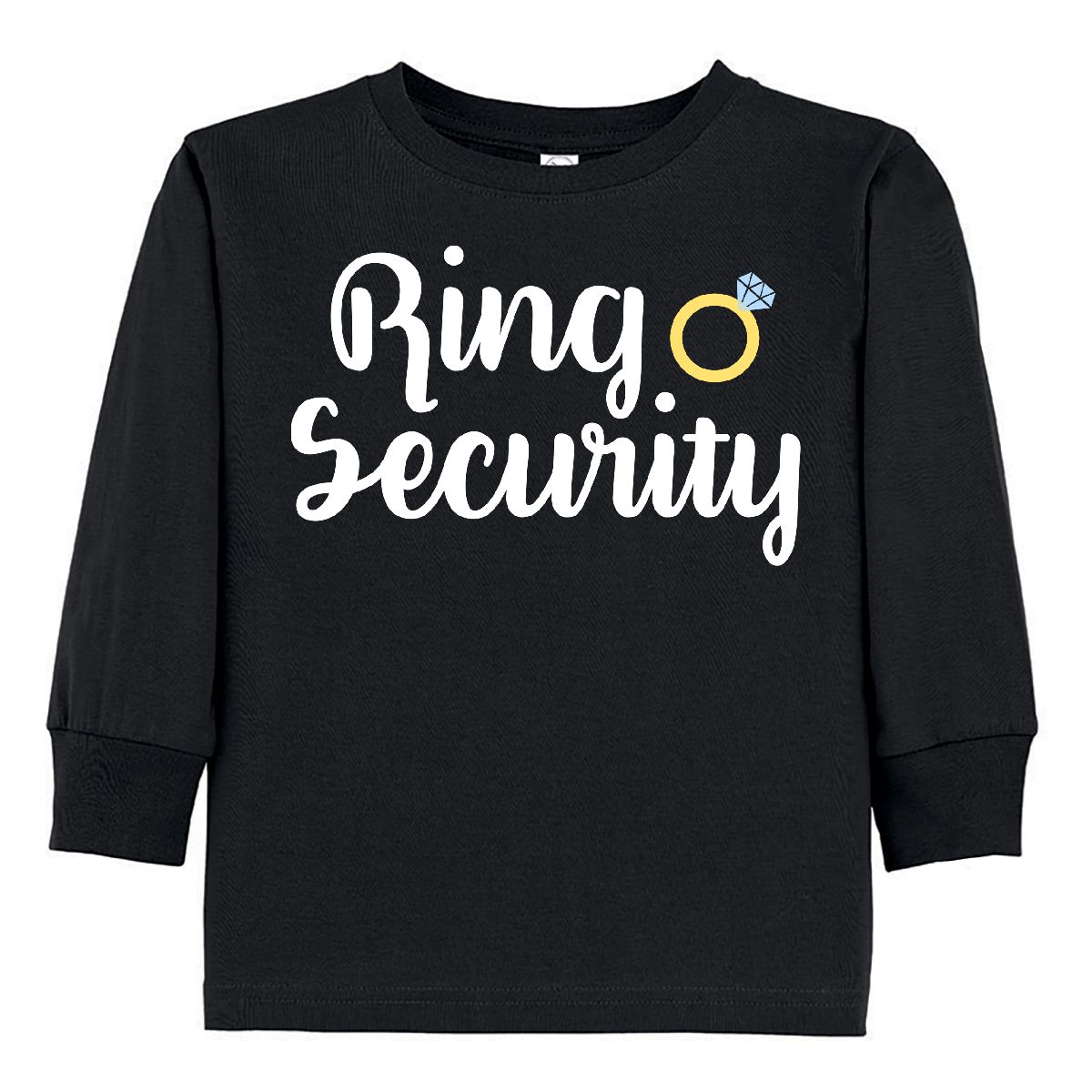 Inktastic Ringbearer Ring Security White Text Toddler Long Sleeve T-Shirt Spring