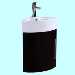 Corner Sink Bathroom Vanity The Renovators Supply Corner Wall Mount Bathroom Vanity Sink Combo White With Black