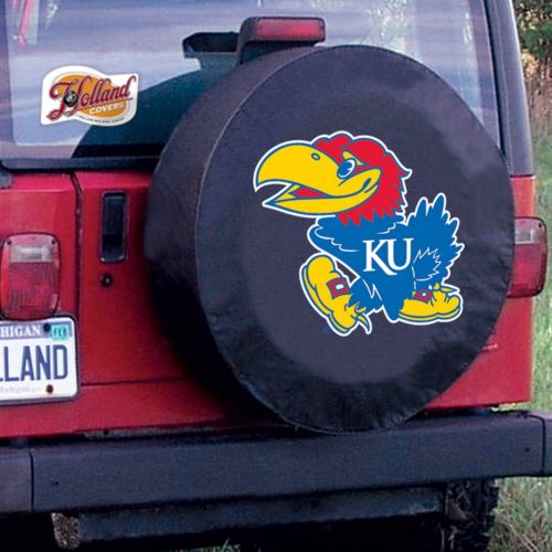 Kansas Jayhawks College Spare Tire Cover Size: Universal Small - 28.5 x 8 Inch