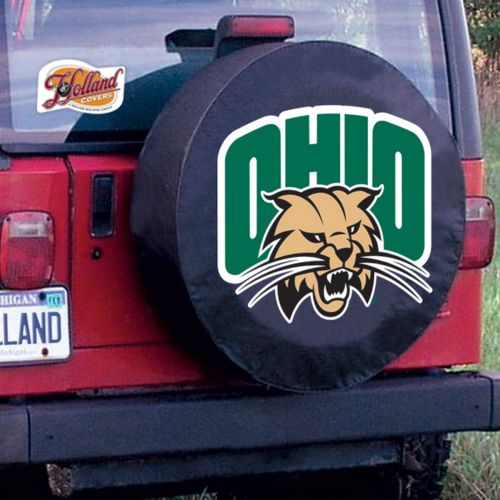 Ohio Bobcats College Spare Tire Cover Size: Universal Large - 31.25 x 11 Inch