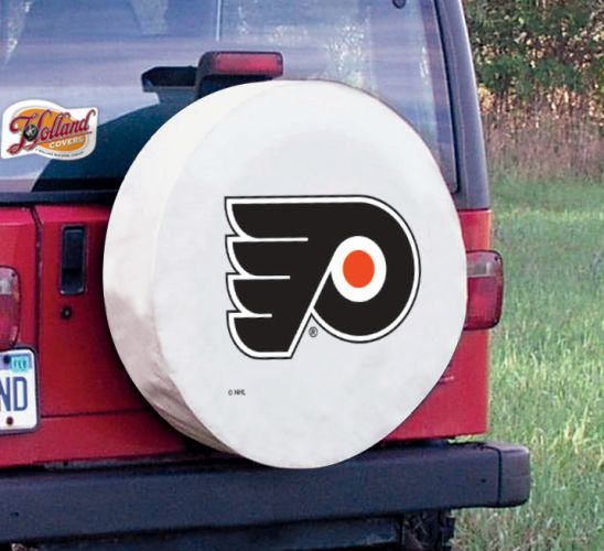Philadelphia Flyers NHL Tire Cover White Size: I - 28 x 8 Inch