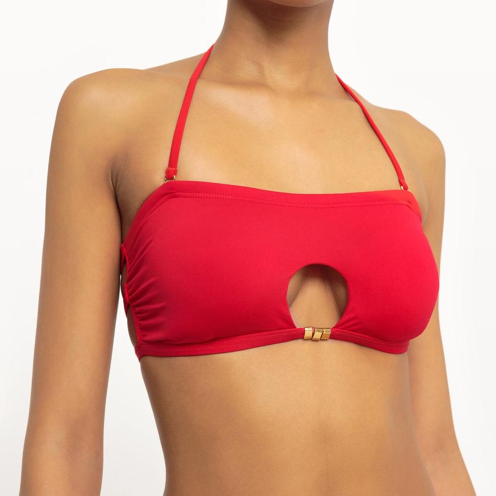 La Redoute Collections Womens Bandeau-Style Bikini Top With Jewels