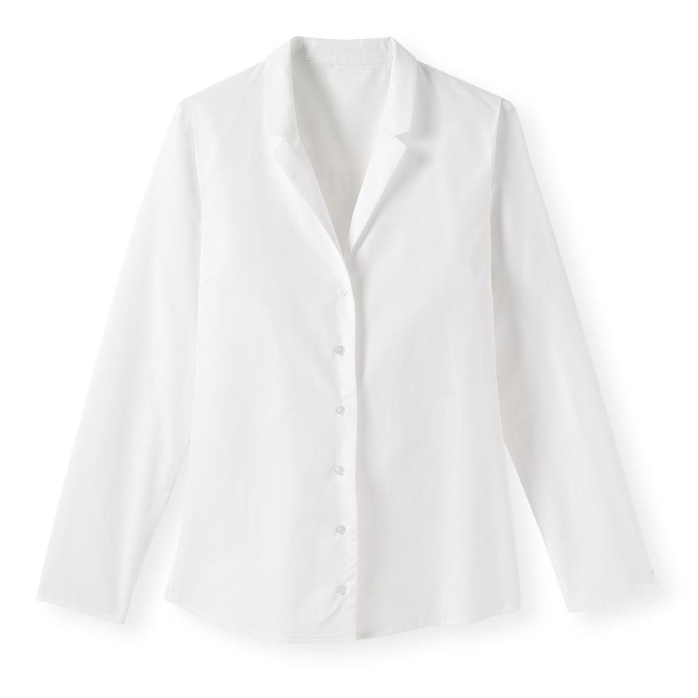 La Redoute Collections Womens Fitted Cotton Shirt With Tailored Collar