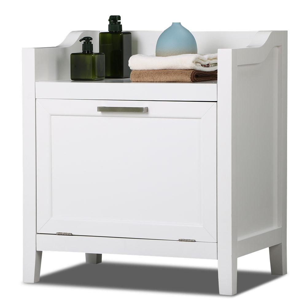White Bathroom Storage Bench Yaheetech White Bathroom Storage Cabinet Free Standing Laundry Room Furniture