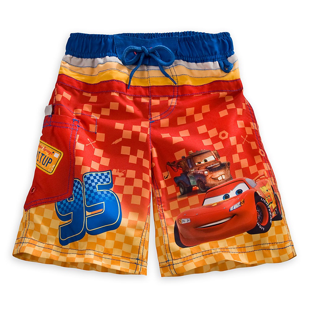 Disney Boys Cars Lightning McQueen with Mater "Racer" Swim Trunks
