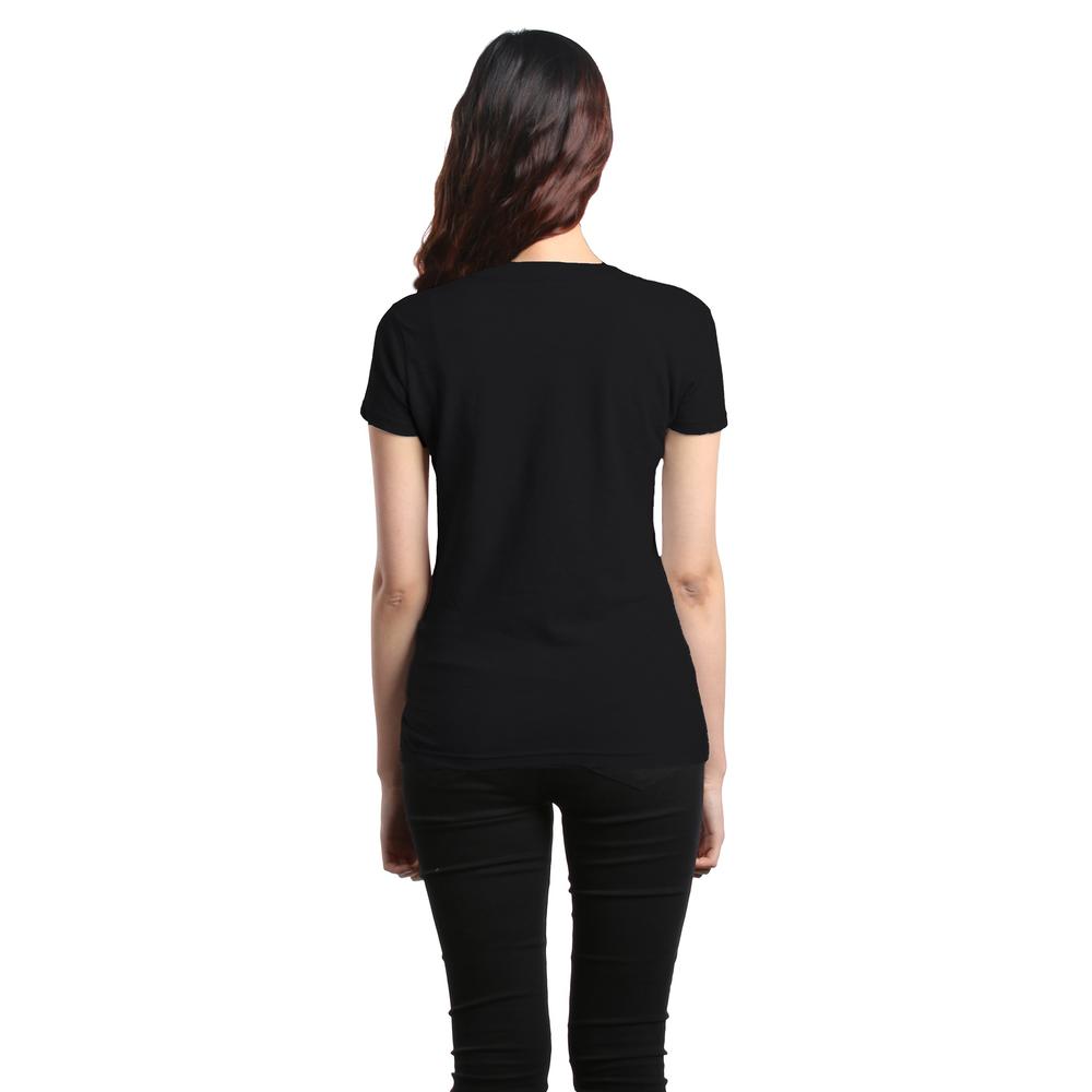 Shop4Ever Women's I Can Fight Cancer Breast Cancer Awareness Slim Fit V-Neck T-Shirt