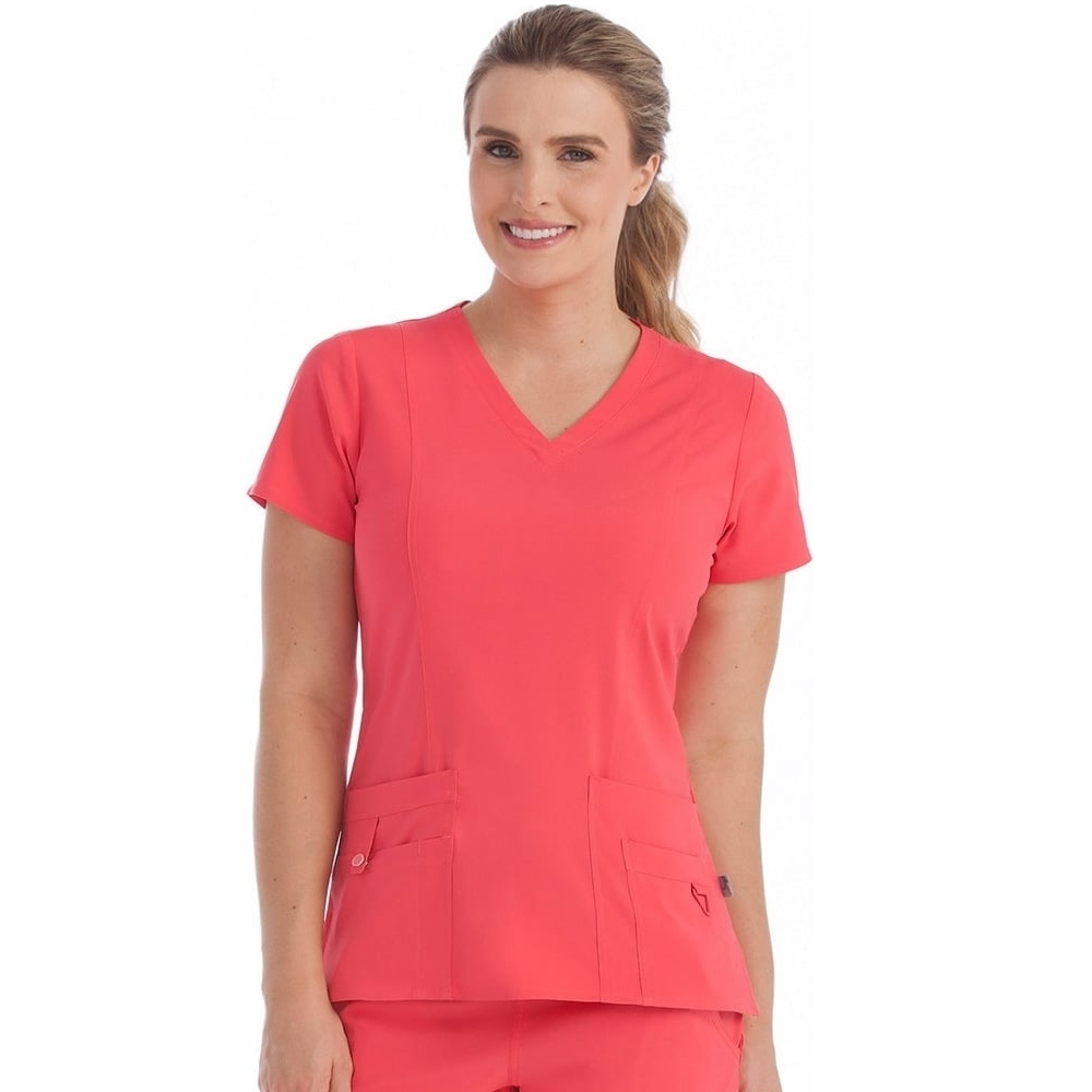 Med Couture Clearance Activate By Med Couture Women's In Motion V-Neck Solid Scrub Top