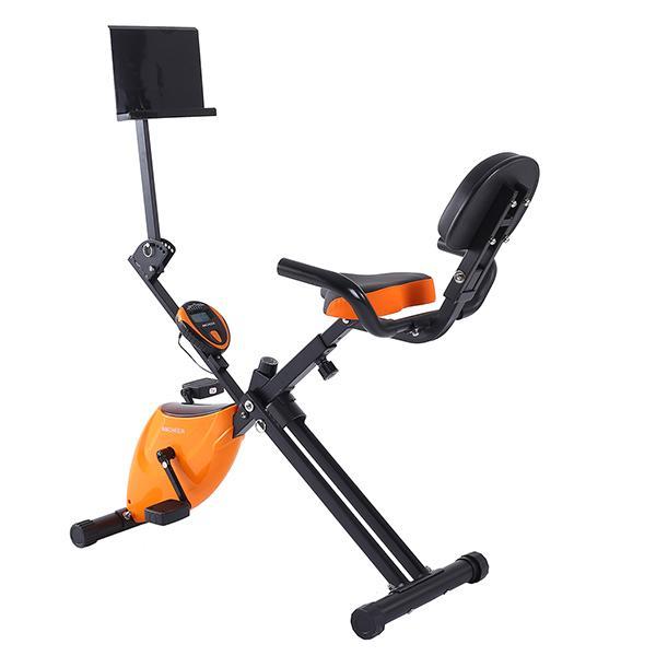 BESTONE Folding Recumbent Exercise Bike, Indoor Cycling Bike-Seat Height Adjustable, 5 tension levels, Calories Tracking