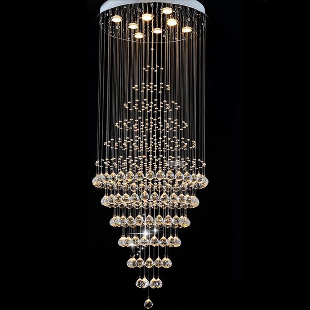 The Gallery Modern Chandelier Rain Drop Chandeliers Brand Linght Modern Crystal Chandelier Rain Drop Rhombus Design Ceiling Light Fixture D23 6 Inchx H59