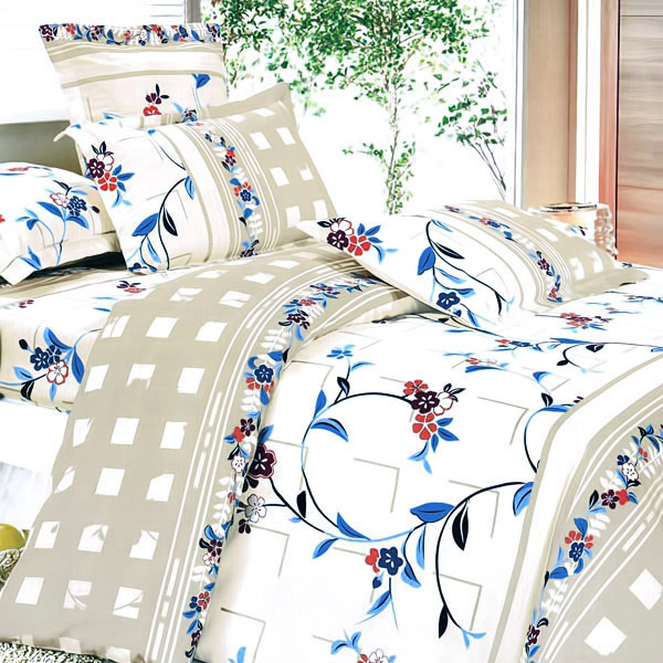 Blancho Bedding [Palace Wall] 100% Cotton 4PC Comforter Set (Twin Size)