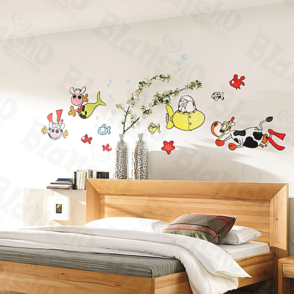 Blancho Bedding Cows Under The Sea - Large Wall Decals Stickers Appliques ...