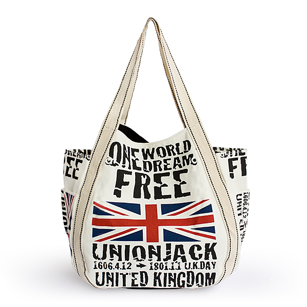 Blancho Bedding ILEA - [Free Flag] 100% Cotton Eco Canvas Shoulder Tote Bag ...