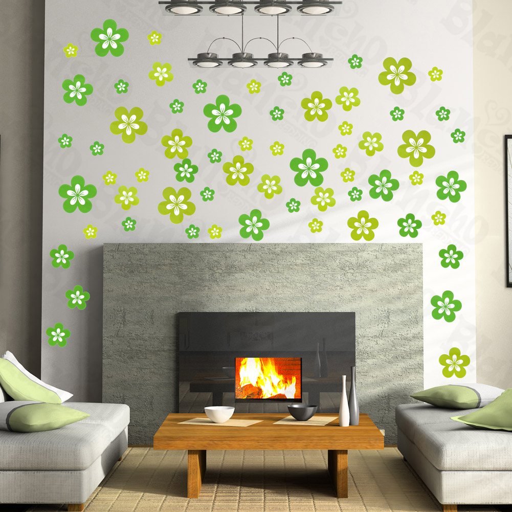Blancho Bedding Green Blossoming Flowers - Large Wall Decals Stickers Appliques Home Decor at Sears.com