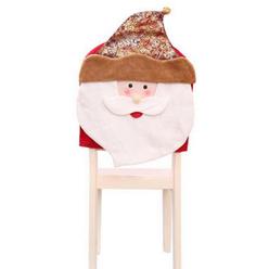 Panda Superstore Christmas Chair Cover Gold Festive Red Sets Decor Santa Claus