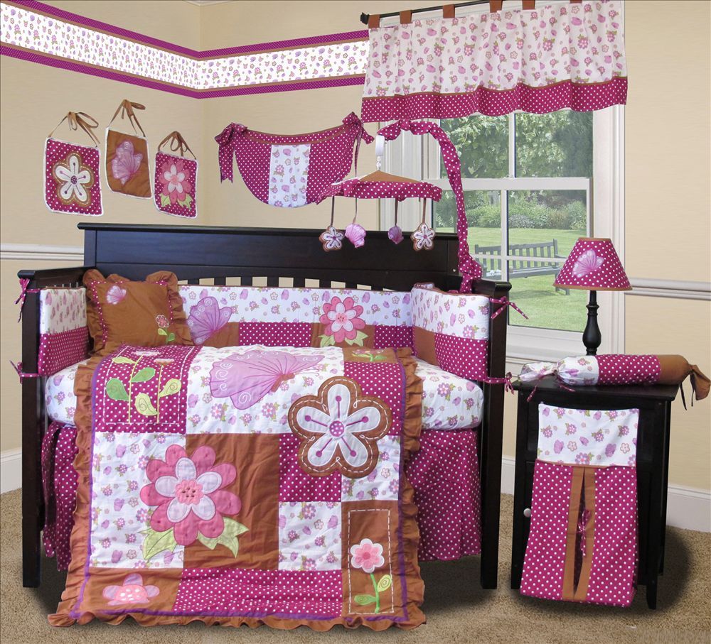 SISI Custom Baby Boutique - Sweet Garden 15 PCS Crib Bedding Nursery Set at Sears.com