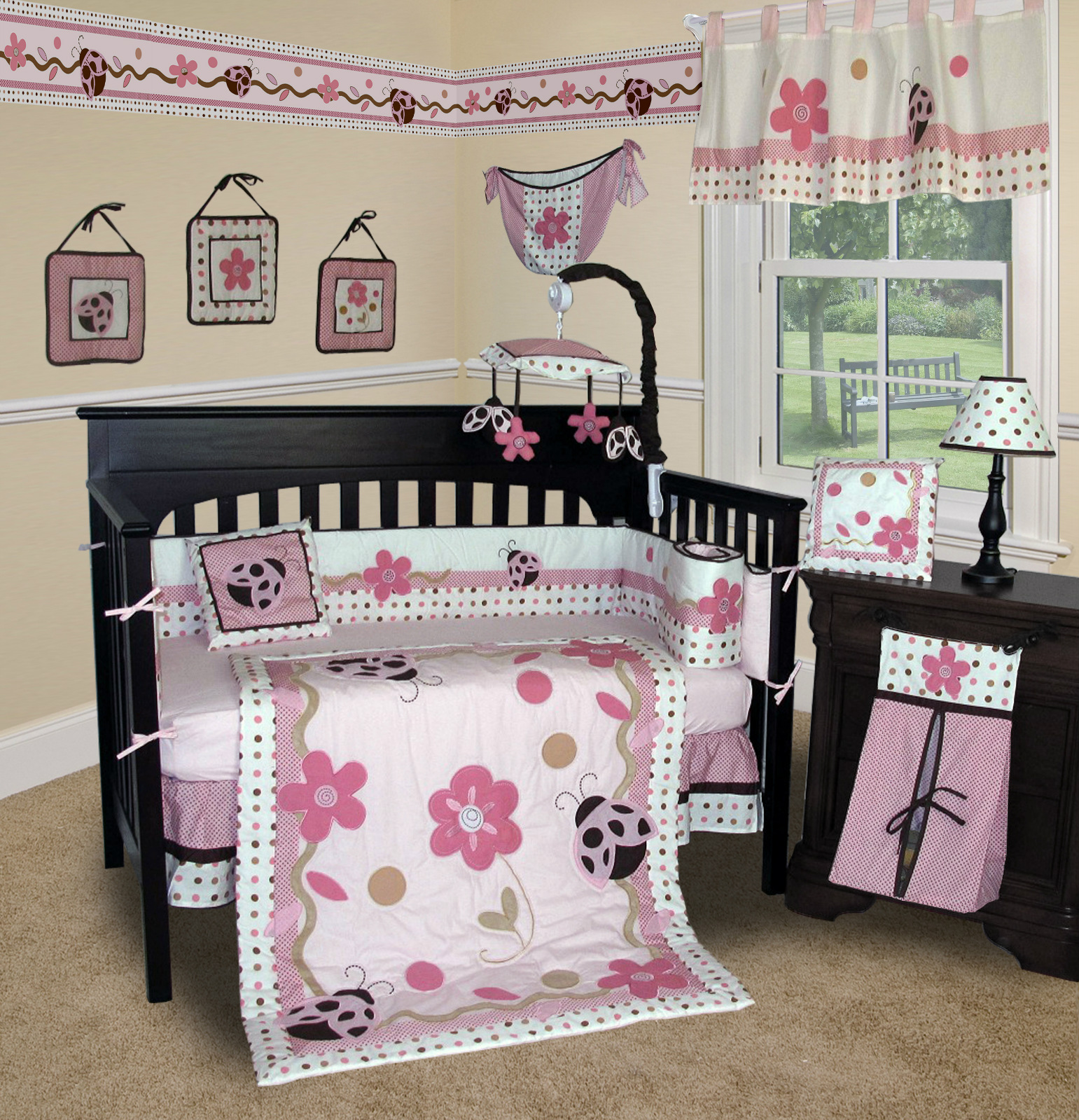SISI Custom Baby Girl Boutique -Lady Bug 15 PCS Crib Bedding at Sears.com