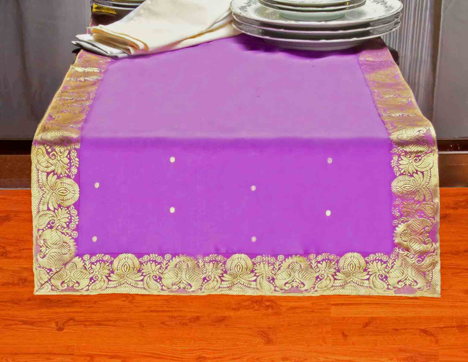 Indian Selections Lavender - Hand Crafted Table Runner (India) Indian Selections Lavender - Hand Crafted Table Runner (India)