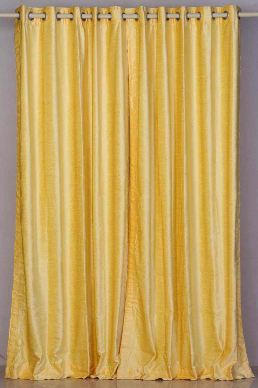 Indian Selections Yellow Ring / Grommet Top Velvet Curtain / Drape / Panel - Piece Indian Selections Yellow Ring / Grommet Top Velvet Curtain / Drape / Panel - Piece