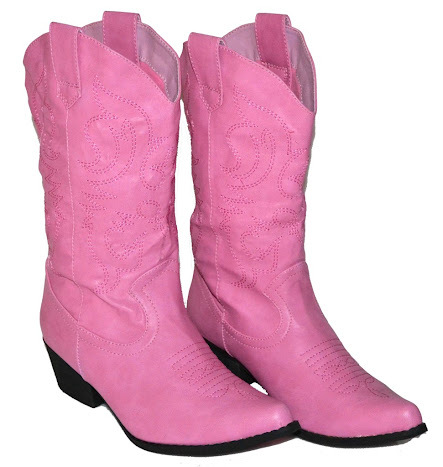CAndy Pink Cowboy Boots - Calf High at Sears.com