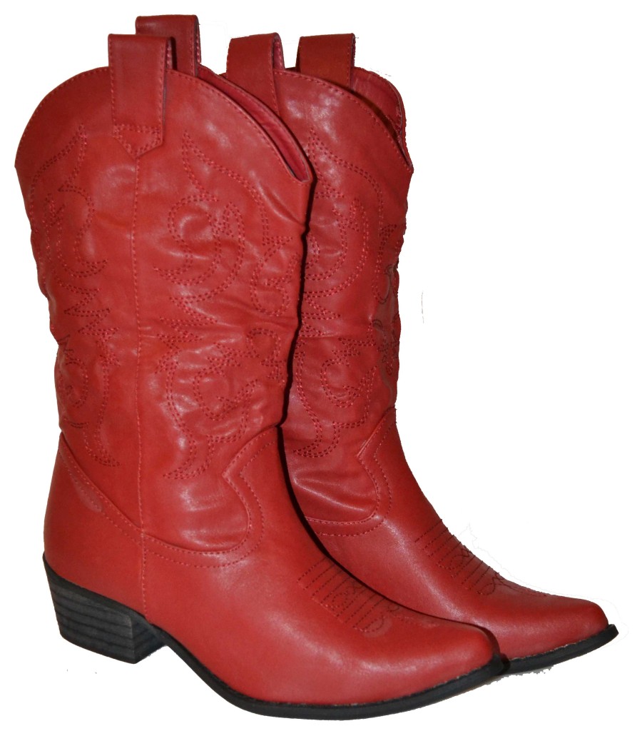 Candy Womens Calf High Cowboy Boots - Brick Red at Sears.com