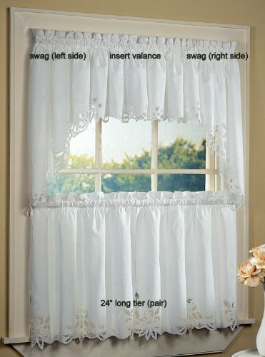 Peri Home Battenburg 2439;39; tier pr Beige Kitchen Curtain at Sears.com Peri Home Battenburg 2439;39; tier pr Beige Kitchen Curtain at Sears.com