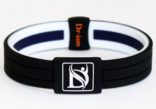Dr-ion Medium Nagative Ion Power Wristband (2-Tone Design) : Bracelet for All (M, Black/White/Navy) at Sears.com