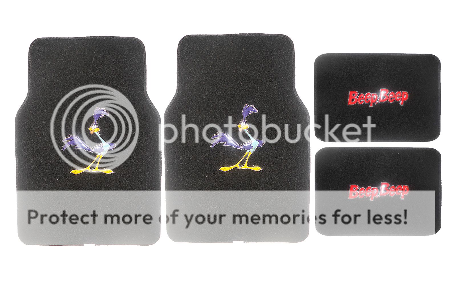 BDK 4PC LOONEY TUNES ROADRUNNER BEEP BEEP CARPET FLOOR MATS at Sears.com