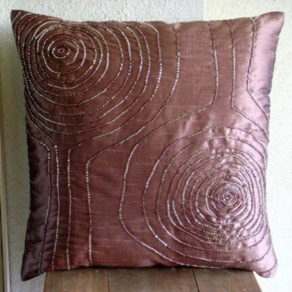 Wine Pillow Shams, Art Silk 24"x24" Abstract Pillow Shams - Wine Spirit